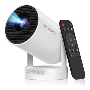 White Projector with Black Lens